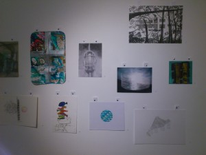 A selection of drawings at the show.