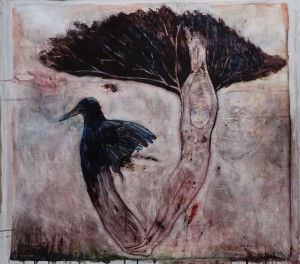 2 The Bird, My Brother Watercolour on gesso-prepared   paper 58 x 53 cm for email