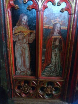 Saints of the rood Screen Holne Church.