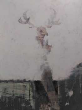 Jo Jewers 'Untitled (A dozen unseen ghosts)' Acrylic, paper and charcoal on board. 109x91cm £1800